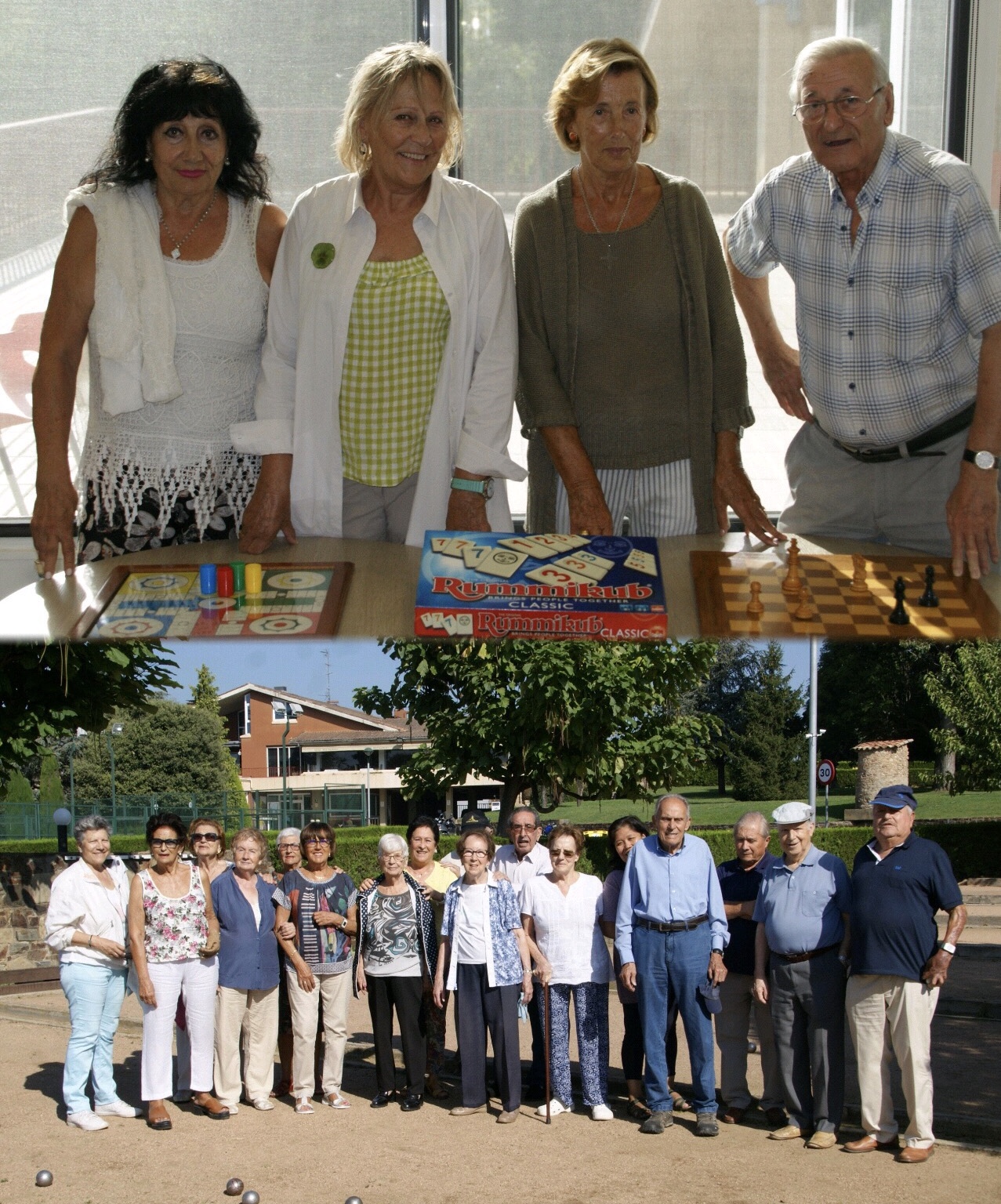 colles petanca, parxís, rummikub i escacs collage